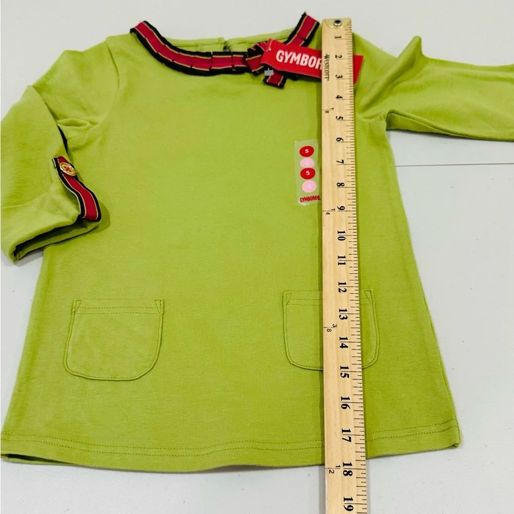NWT Gymboree Girls 5T  Green‎ Long Sleeve Pretty  With Pockets Top Dress